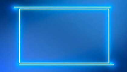 stylish modern blue neon light frame