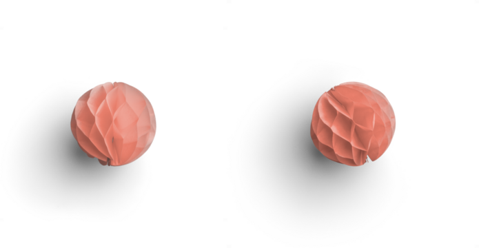 Peach Honeycomb Paper Ball