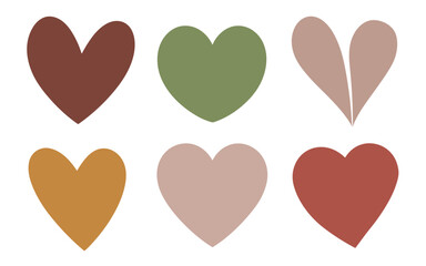 Abstract hearts vector clipart. Valentine's day vector clipart.