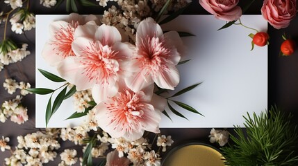 Obraz premium Invitation paper mockup write word information