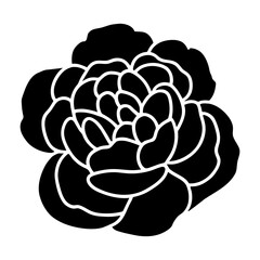 Hand drawn simple flower illustration
