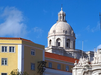 Church named Igreja de Santa Engrácia or National Pantheon in Lisbon in Portugal