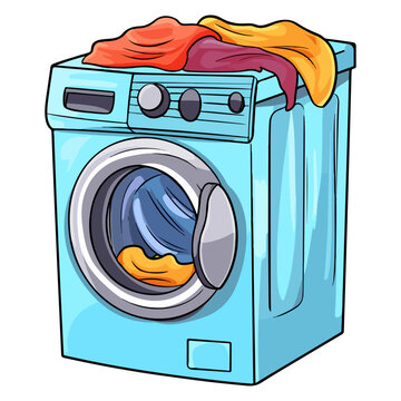 recommend clip art: washing machine and laundry, laundry sticker