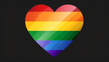 lgbti gradient background community vector with rainbow colored flag creative concept for promotion of lesbians gays bisexuals and trans people with black backdrop with heart shape