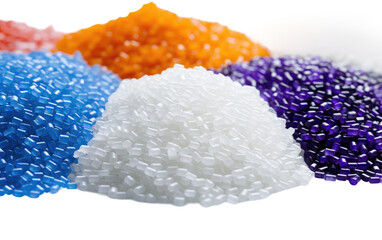 Admiring the Form and Potential of Plastic Polymer Granules in a Stunning Real Photo Isolated on Transparent Background.