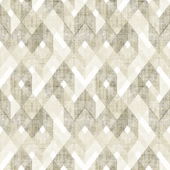 Seamless geometric textured pattern. Grey, beige ornament on a white background. - 703384240