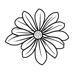 Hand drawn simple flower illustration
