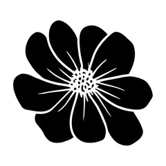 Hand drawn simple flower illustration