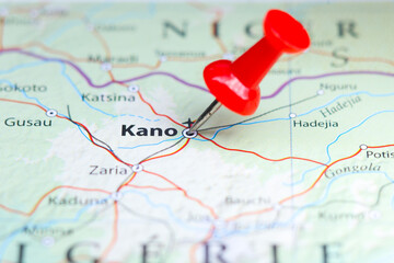 Kano, Nigeria pin on map