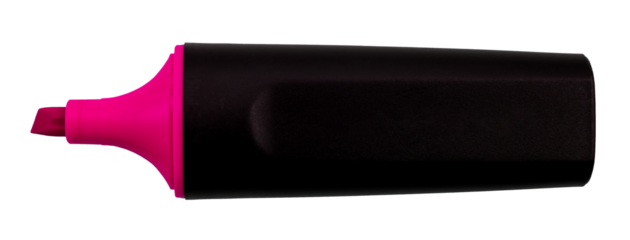 Permanent pink marker on a white background. Text marker for office and study