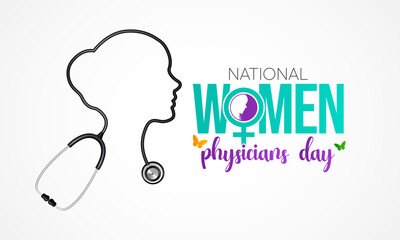 Women Physicians day is observed every year on February 3, Vector illustration
