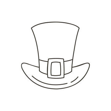 outline leprechaun hat with buckle clip art preview
