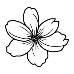 Hand drawn simple flower illustration
