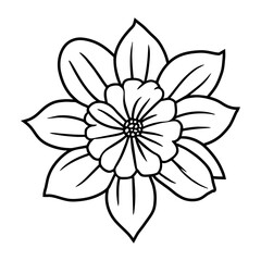 Hand drawn simple flower illustration