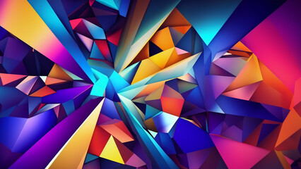 4K, wallpaper with colorful abstract kaleidoscope pattern