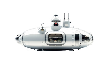 Unveiling the Authenticity of a Submarine in a Real Photo on a Clean Isolated on Transparent Background PNG.