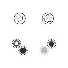 Mold and Coronavirus Themed Icon Set - Vector Illustrations PNG Transparent Isolated
