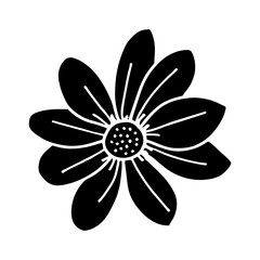 Hand drawn simple flower illustration