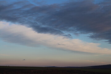 A blue sky with clouds