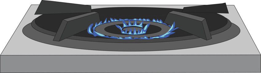 Gas burner isolated on white background