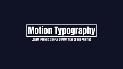 Box Motion Typography
