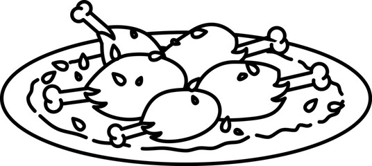 Mansaf icon , Arabic Spiced Lamb With Rice , vector illustration