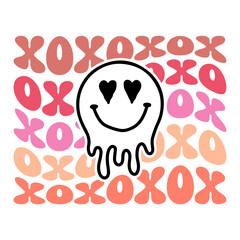 Love Happy Face SVG, XOXO Svg, Love Heart Svg, Heart Eyes Happy Face, Heart Svg, Smile Love Bites svg, Sublimation