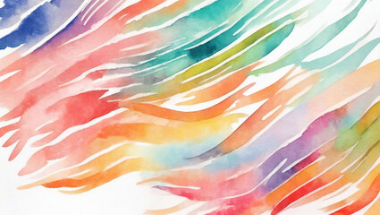 Abstract brushstrokes on canvas with colorful pattern and texture