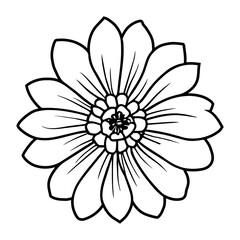 Hand drawn simple flower illustration