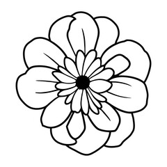 Hand drawn simple flower illustration