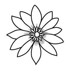 Hand drawn simple flower illustration