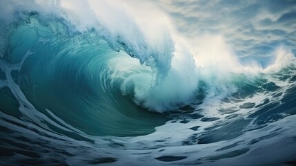 Big waves in the sea ola rompiendo