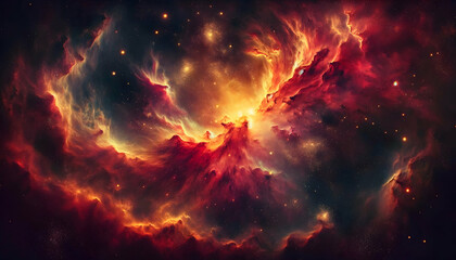 Fototapeta na wymiar Starry night cosmos Colorful nebula cloud in space galaxy 