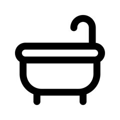 bathtub line icon