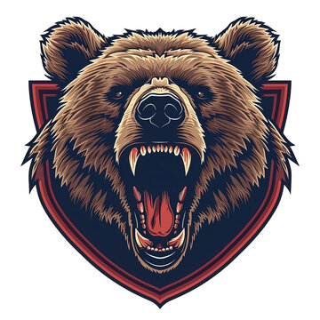 Bear Badge Illustration