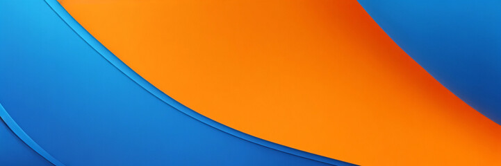 最小限の青い幾何学的な背景。オレンジ色の線を使用した動的な形状の構成。抽象的な背景のモダンなヒップスターの未来的なグラフィック。ベクトルの抽象的な背景テクスチャ デザイン、明るいポスター、バナー - obrazy, fototapety, plakaty