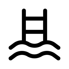 swimming pool line icon