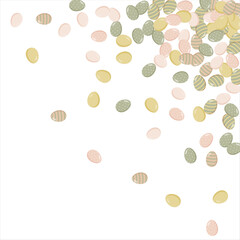 Frame made of elements for Easter. Traditional Easter elements. Vector illustration. Traditional easter ornament. Happy easter. Hand-drawn. Vector illustration.