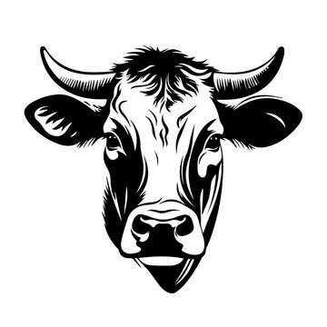 recommend clip art: Stylized Cow Head Vector Illustratio