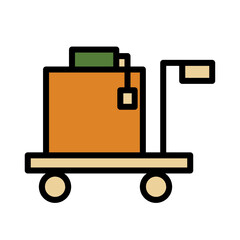 Train Transport Travel Filled Outline Icon