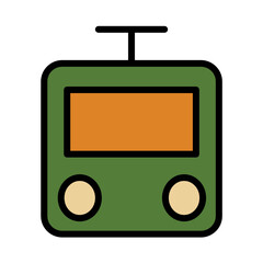 Travel Vehicle Railway Filled Outline Icon