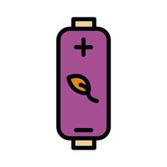 Battery Electrical Energy Filled Outline Icon