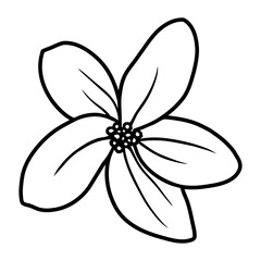 Hand drawn simple flower illustration