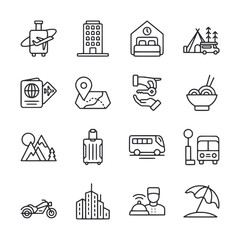  Travel and Hotel icons set