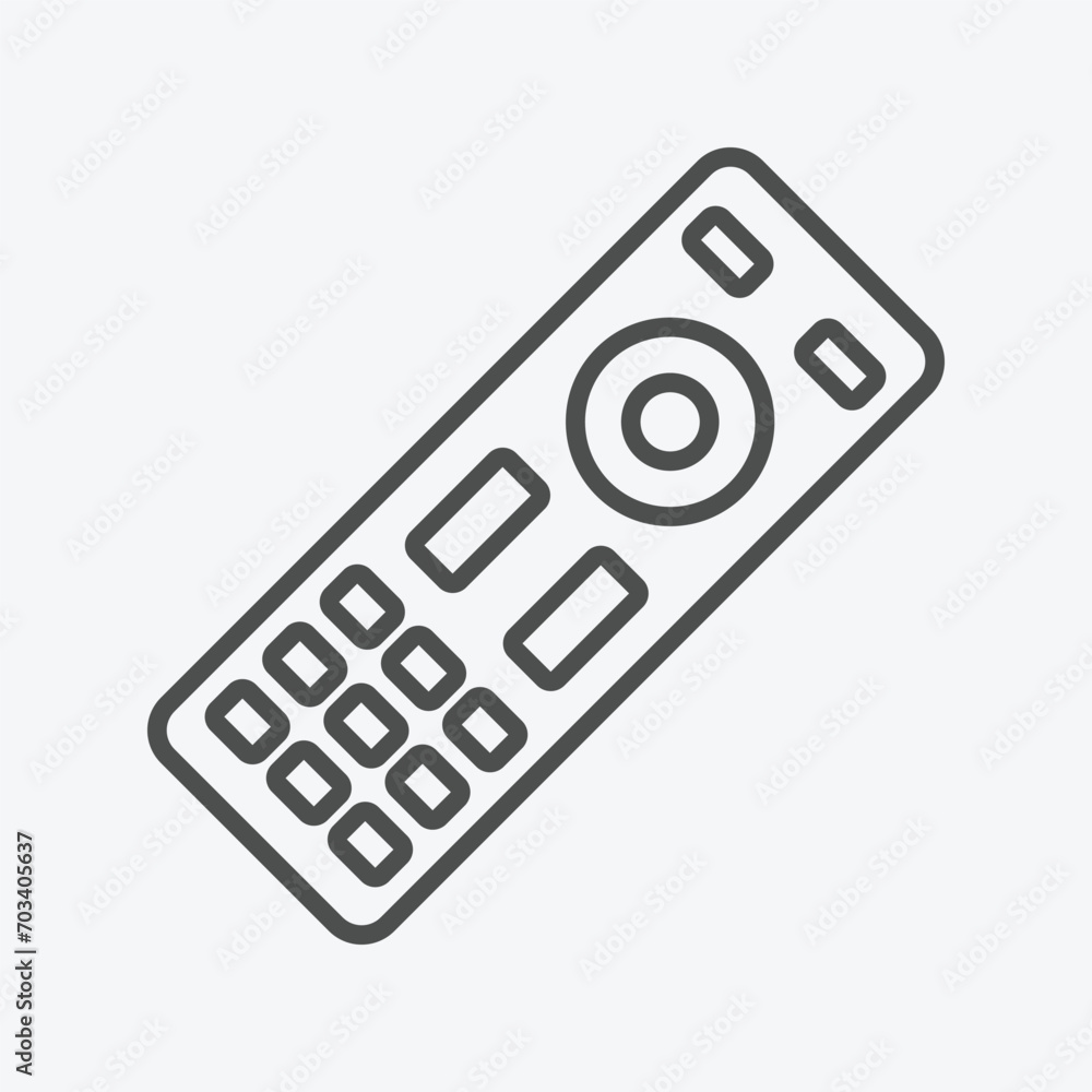 Poster remote control vector icon. hand hold remote control symbol vector design template. simple and clean