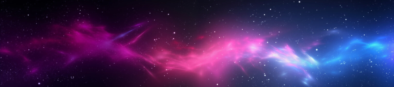 Abstract space background with stars, constellations and nebulae. Shining stars of the galaxy. Banner image.
