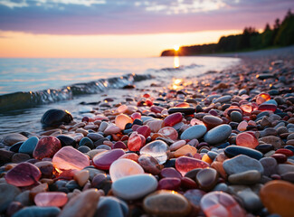 Obraz premium sunset on the beach