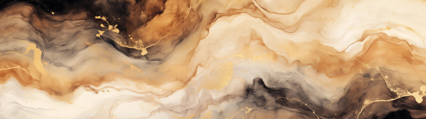 Abstract Marble Ink Painted Luxury Background - obrazy, fototapety, plakaty