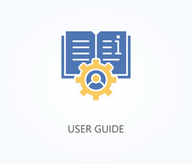 User guide vector icon. Simple element illustration sign symbol EPS