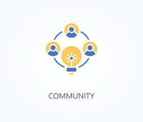 Community vector icon. Simple element illustration sign symbol EPS